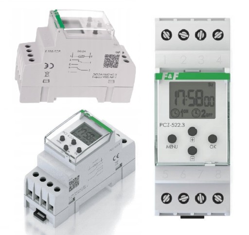 F&F ZEGAR PROGRAMOWALNY TYGODNIOWY PCZ-522