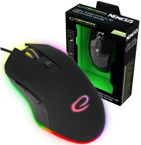 MYSZ MYSZKA PRZEWODOWA GAMING LED OPTYCZNA USB-C