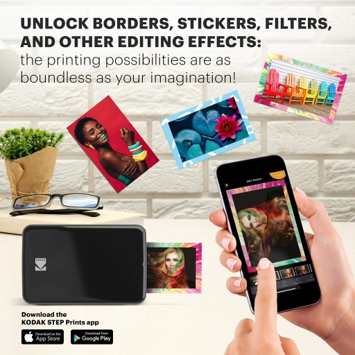 Drukarka mobilna Kodak Step z technologią Zink czarna