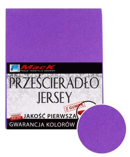 PRZEŚCIERADŁO JERSEY Z GUMKĄ 140X200 fiolet