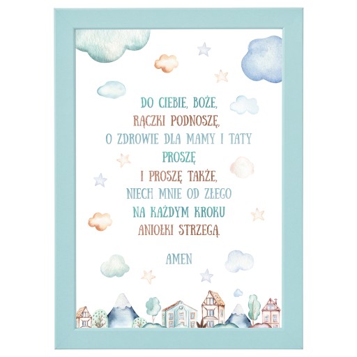MODLITWA w ramce urodziny chrzest prezent