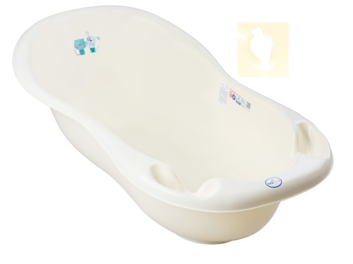 Wanienka Tega Baby 102cm PIES KOT żółty z korkiem
