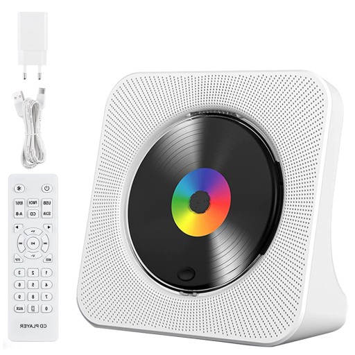 Odtwarzacz CD z wbudowanymi podwójnymi głośnikami HiFi BT5.0