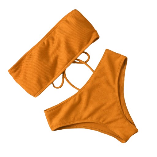 STRÓJ KĄPIELOWY BIKINI 2-CZĘŚCIOWY BEZ RAMIĄCZEK M