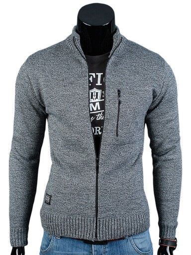 GRUBY Sweter ROZPINANY AS05 Szary__L_PRODUKT_PL