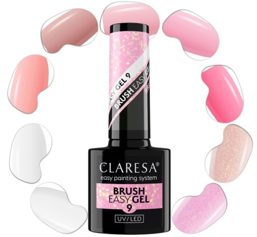 CLARESA BRUSH EASY GEL ŻEL W BUTELCE Z PĘDZELKIEM ŁATWA APLIKACJA DO WYBORU