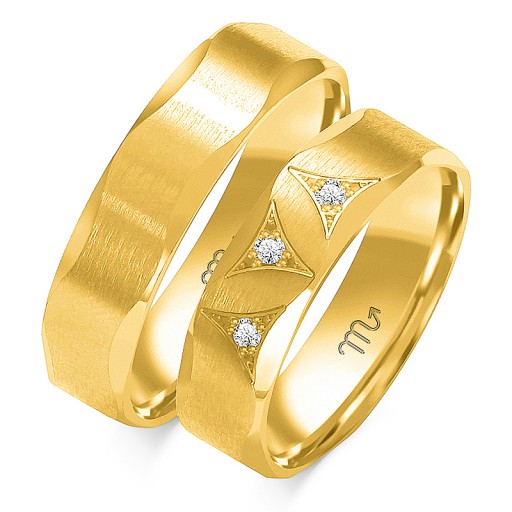 ZŁOTE OBRĄCZKI ŚLUBNE PRÓBA 585 DIAMENT M.JOPEK