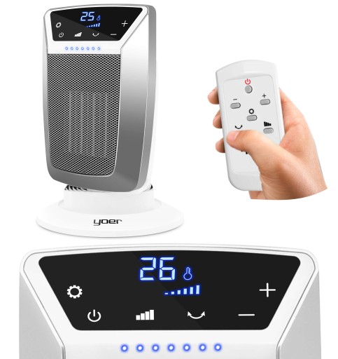Termowentylator ceramiczny Grzejnik elektryczny Farelka Yoer 2000W +ECO