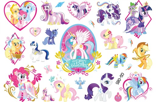 Tatuaże zmywalne dla dzieci KONIKI PONY CG085