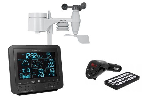 Stacja pogody meteo Sencor SWS 9700 5w1 wiatr temp + transmiter gratis