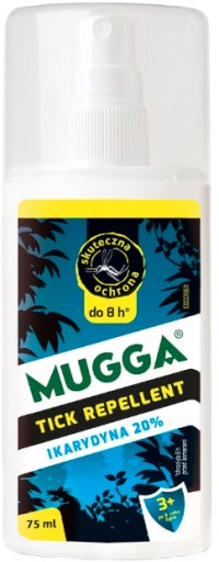 MUGGA Ikarydyna 20% spray na komary i kleszcze 75 ml
