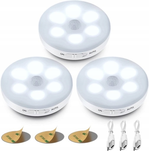 LAMPKA NOCNA LED CZUJNIK RUCHU ZMIERZCHU BATERIE