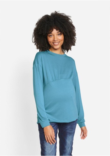 BONPRIX _ZT PY2 NIEBIESKA BLUZA CIĄŻOWA _/ 38
