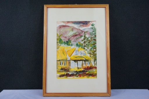 Kazimierz Starczewski Schronisko w Roztoce Zakopane 77r obraz akwarela