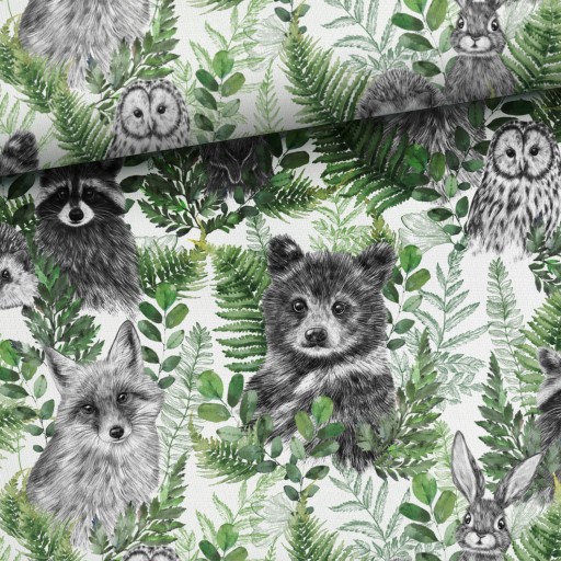 DRESÓWKA pętelka 250g/m2 Wildlife in green
