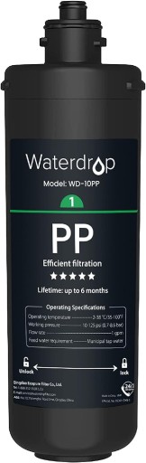 Waterdrop WD-10PP Under Sink Water Filter, Replacement for WD-TSA & TSB