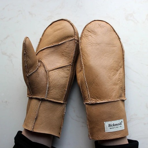 Sheepskin Fur Mittens Women's Leather Wool Color Winter Warmth Thickening