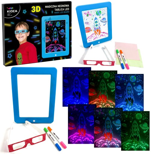 MAGICZNA NEONOWA TABLICA 3D LED KIDEA-0175
