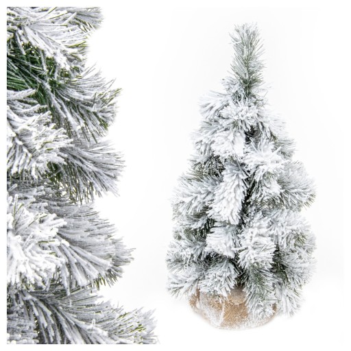 Choinka Sztuczna Biała - Jodła 45cm Mała Ośnieżona