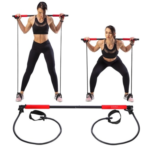 HMS Drążek Do Ćwiczeń Treningu Pilates + Gumy