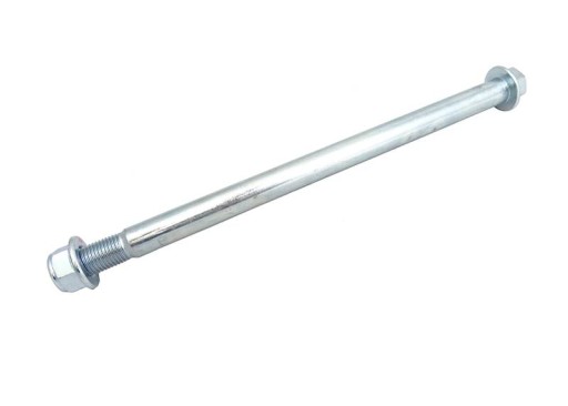 OŚ KOŁA CROSS MOTOCYKL DŁUGOŚĆ 245MM GRUBOŚĆ FI 15 , GWINT M14MM