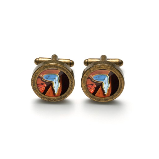 ELEGANCKIE SPINKI DO MANKIETÓW CZAS SALVADOR DALI OBRAZ SZTUKA