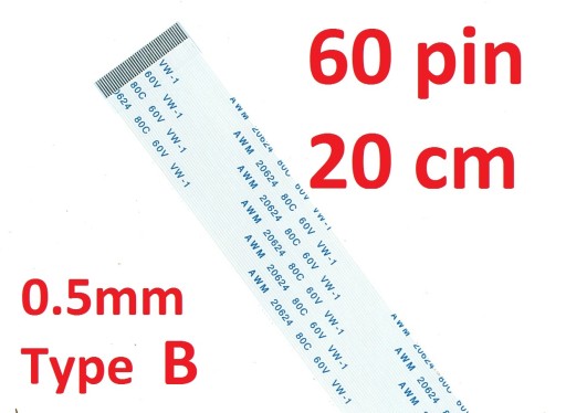 Taśma Flex FPC FFC VW-1 AWM 20624 80C 60V 20cm 60P