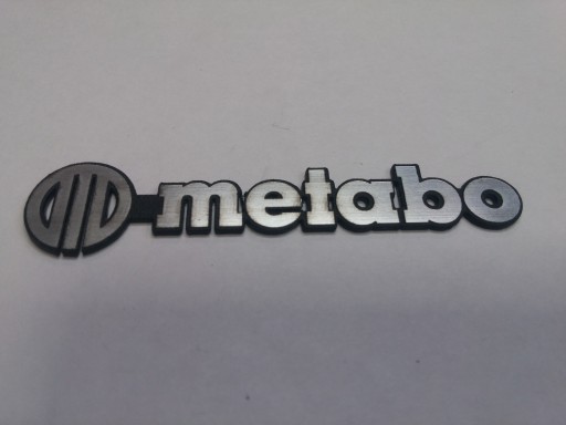 METABO naklejka emblemat 65 x 14 mm * SREBRNA
