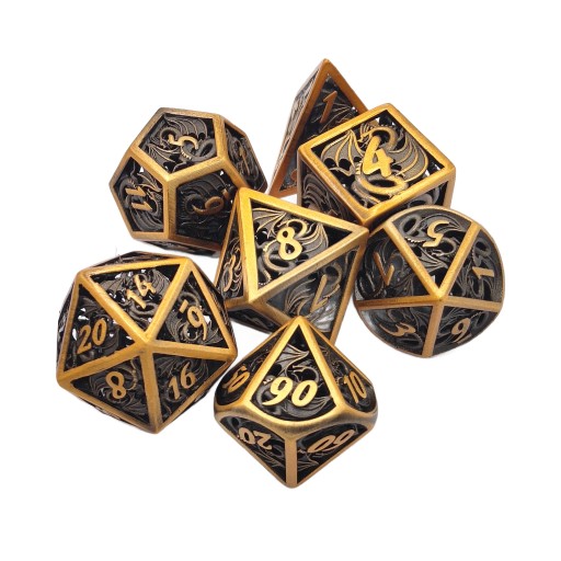 KRÓL SMOKÓW ZESTAW 7 METALOWYCH KOŚCI RPG