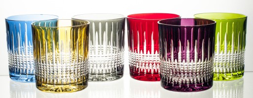 Szklanki kryształowe do whisky 6 sztuk kolorowe Stellum