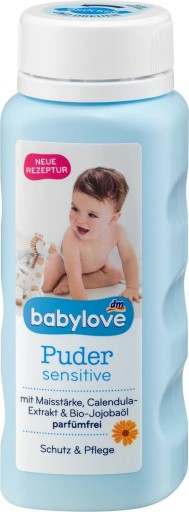 BABYLOVE PUDER DLA NIEMOWLĄT ZASYPKA Z NAGIETKIEM 100g