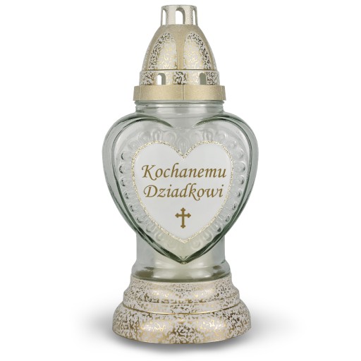 Znicz dla Dziadka 26 cm z wkładem z dedykacją Kochanemu Dziadkowi