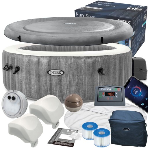 INTEX 28442 SPA DMUCHANE 6 OS. PODGRZEWACZ ZAGŁÓWEK HYDROMASAŻ WiFi