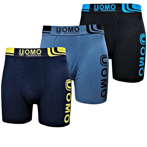 3x Bokserki Męskie DŁUGIE NOGAWKI Bawełna 4XL