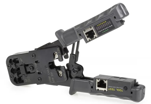 ZACISKARKA RJ45 RJ11 TESTER KABLI LAN SIECI (4780a