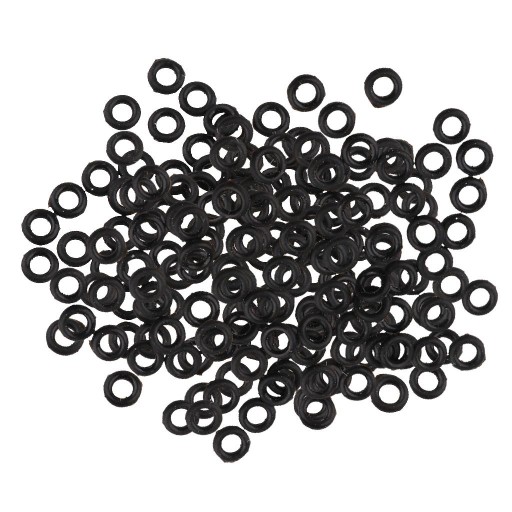 200 Pieces Durable Rubber Gaskets Shaft 200x Black