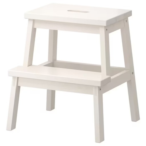 IKEA BEKVAM TABORET ZE SCHODKIEM BIAŁY - 50 CM