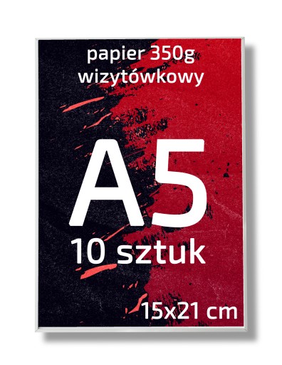 PLAKAT PLAKATY A5 PAPIER 350g WIZYTÓWKOWY 10 SZTUK