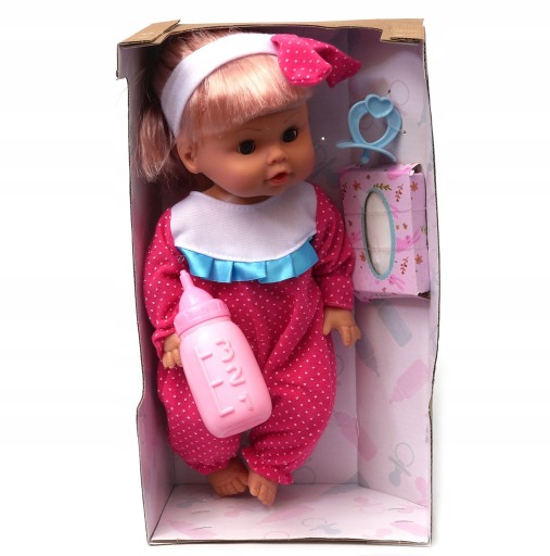 lalka Agusia mówi mama tata 30cm smoczek butelka