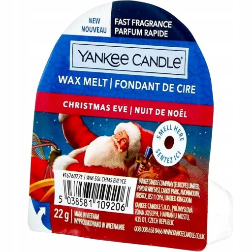YANKEE CANDLE wosk zapachowy CHRISTMAS EVE Wigilia