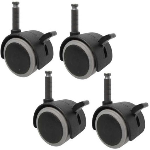 4x KÓŁKO Z HAMULCEM 40mm MEBLOWE BOLEC 8mm BLOKADA ZESTAW KÓŁEK DO ŁÓŻECZKA