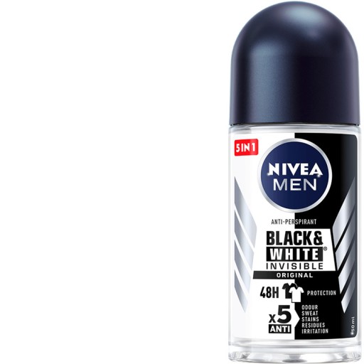 NIVEA MEN ROLL-ON INVISIBLE BLACK WHITE original