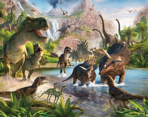 FOTOTAPETA DLA DZIECI DINOZAURY 305x244CM