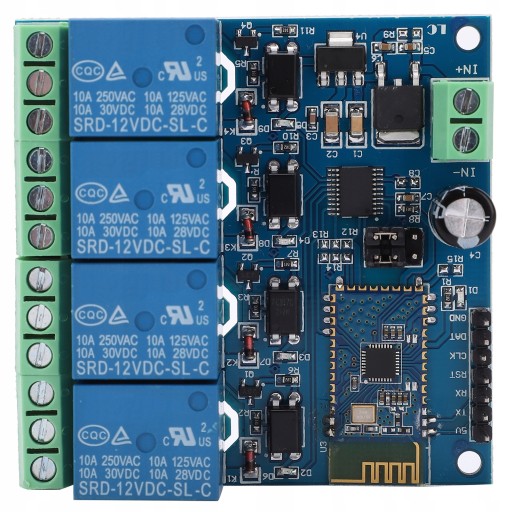 Inteligentny moduł przekaźnika Bluetooth 12V z 4