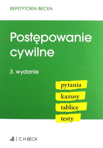 POSTĘPOWANIE CYWILNE. PYTANIA. KAZUSY. TABLICE [KS