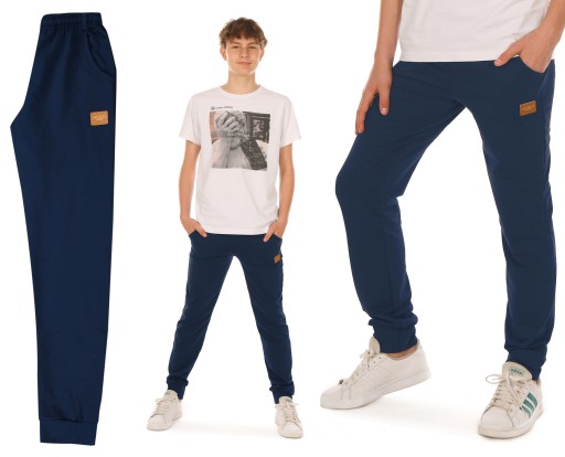 Spodnie dresowe SUPER JAKOŚĆ dres r.128 granat Produkt.PL