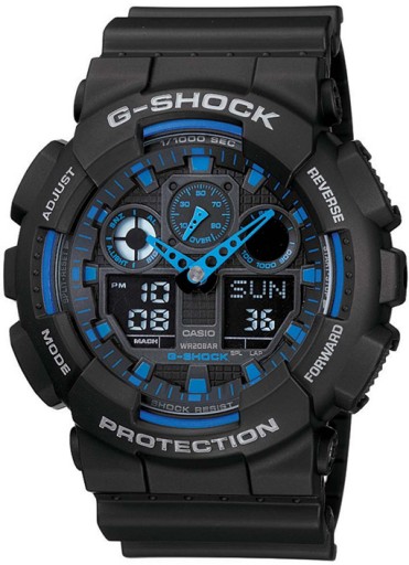 Zegarek G-SHOCK GA-100-1A2ER Stoper LED Alarm Data