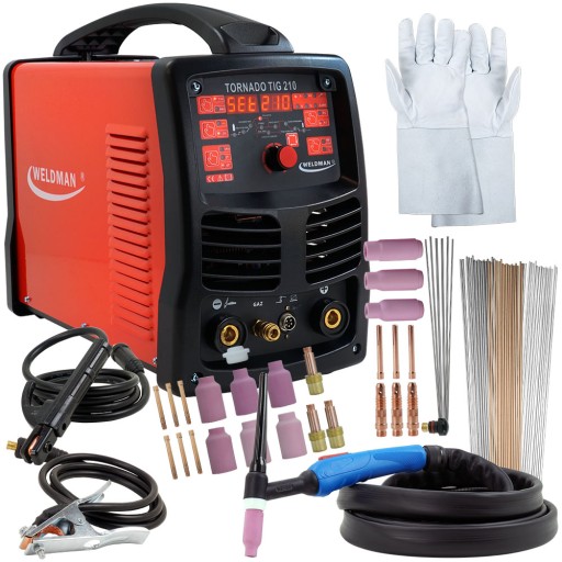 Spawarka inwertorowa TIG AC DC 210 Puls MMA Alu