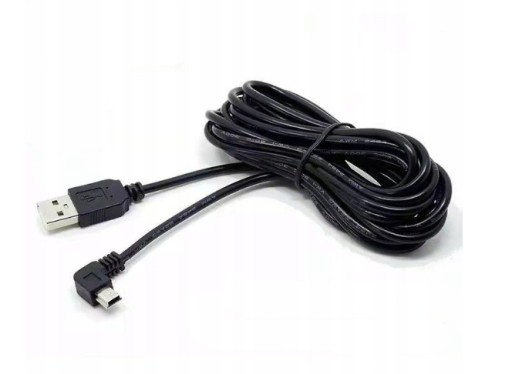 CZARNY KABEL DO ŁADOWANIA KAMERY SAMOCHODOWEJ