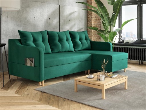 Narożnik Rozkładany Z Kieszenią 224 cm RN08 O-sofa